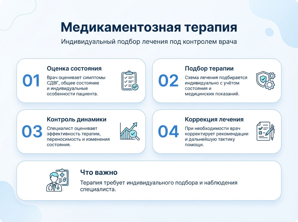 Лечение СДВГ в Ряжске у детей и взрослыхинфографика